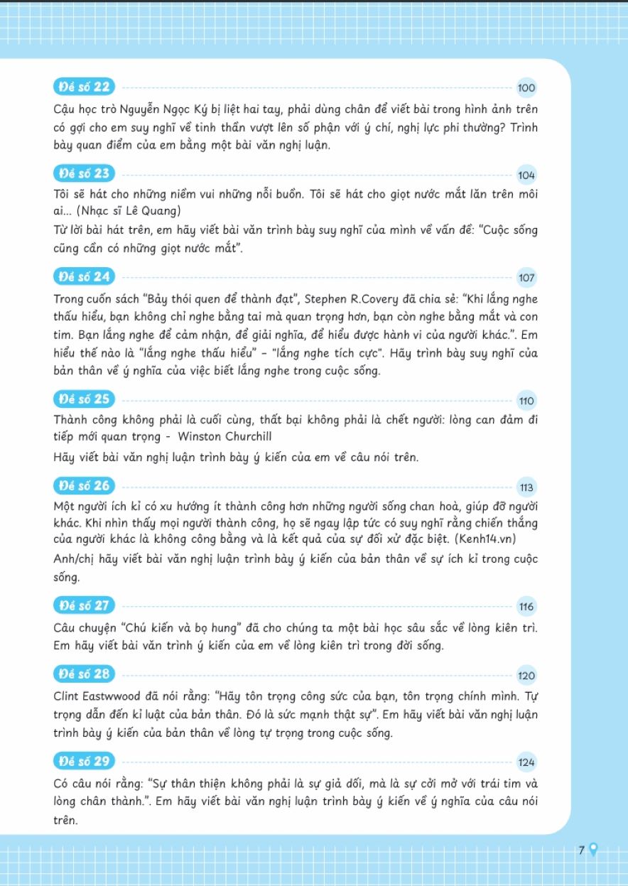 LUYỆN THI VÀO LỚP 10 MÔN NGỮ VĂN - CHINH PHỤC BÀI NGHỊ LUẬN XÃ HỘI THEO CHỦ ĐỀ THƯỜNG GẶP